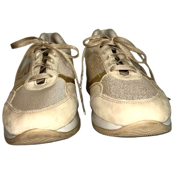 Skechers Dressy Sneakers Gold Metallic Comfort Walking Shoes Sz 10 fit 9-9.5 - Picture 6 of 7